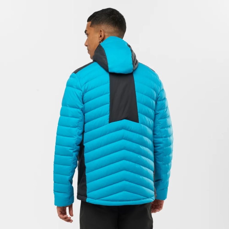 Salomon Essential Xwarm Down Zateplené Bundy Panske Tyrkysové | SK 5TWZXF